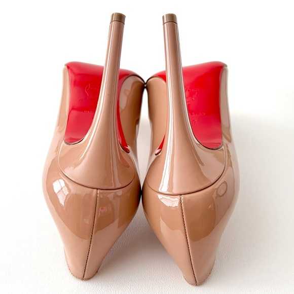 CHRISTIAN LOUBOUTIN || Pigalle 100 Patent Nude Pointed Pumps High Heel US 9 - Picture 11 of 14